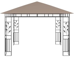 vidaXL Κιόσκι με Αντικουνουπικό Δίχτυ Taupe 3x3x2,73 μ. / 180 γρ./μ²