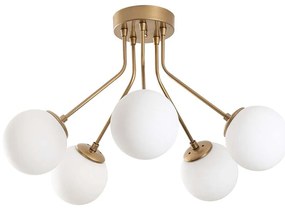 Φωτιστικό Οροφής - Πλαφονιέρα Orion 521SHN3516 Φ62x40cm 5xE14 40W Gold Opviq
