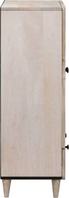 vidaXL Highboard Λευκό 60 x 33 x 100 εκ. Μασίφ ξύλο μάνγκο