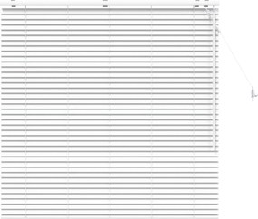 vidaXL Βενετσιάνικη Σκίαση Λευκό 140 x 130 εκ 35 mm