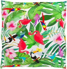 vidaXL Μαξιλάρι Floral Πολύχρωμο 70 x 70 x 12 cm Ύφασμα Όξφορντ