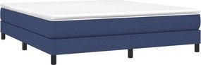 vidaXL Κρεβάτι Boxspring με Στρώμα Μπλε 180x200 εκ. Υφασμάτινο