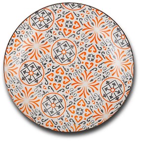 Πιάτο Ρηχό Πορσελάνινο "Maiolica orange" 27cm