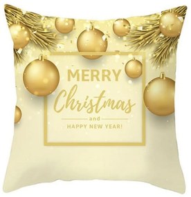 Μαξιλάρι Διακοσμητικό Χριστουγεννιάτικο (Με Γέμιση) Με Led 323 Gold Viopros 45X45