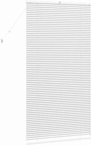vidaXL Βενετσιάνικες Ρόδες Λευκό 175 x 95 εκ Αλουμίνιο