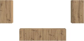 vidaXL Σετ επίπλου τηλεόρασης 4 pcs Artisan Oak Επεξεργασμένο ξύλο