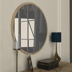Καθρέπτης τοίχου Glob Μegapap χρώμα sapphire oak 59x2x59εκ.