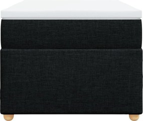 vidaXL Κρεβάτι Boxspring με Στρώμα Μαύρο 100 x 200 εκ. Υφασμάτινο