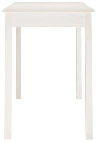 Τραπεζαρία Λευκή 110 x 55 x 75 εκ. από Μασίφ Ξύλο Πεύκου - Λευκό