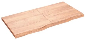 vidaXL Ράφι Τοίχου Ανοιχτό Καφέ 120x60x(2-4)εκ. Επεξ. Μασίφ Ξύλο Δρυός