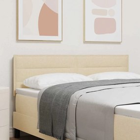 vidaXL Κεφαλάρι με κεφαλάρι Κρεμ 160 cm Τεχνητό Δέρμα