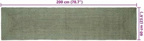 vidaXL Χαλιά χώρου Ορθογώνιος Λαδί 60 x 200 cm Γιούτα