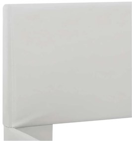 vidaXL Πλαίσιο Κρεβατιού με LED Λευκό 180x200 εκ. από Συνθετικό Δέρμα
