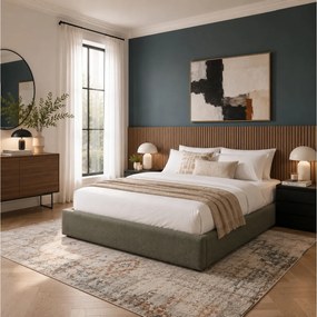 ΚΡΕΒΆΤΙΑ LUNA STORAGE BED 160 X 200 CM KHAKI GREEN ATMOSPHE
