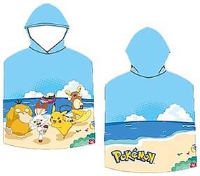 Πετσέτα Θαλάσσης Ποντσο Microfiber Pokemon 100x50cm Pokemon 2023POK018 42-3223