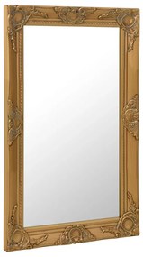 vidaXL Καθρέφτης Τοίχου με Μπαρόκ Στιλ Χρυσός 50 x 80 εκ.