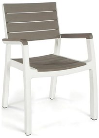 METAX-24 Πολυθρόνα Harmony/P Λευκό-Καπουτσίνο*  60. x 59. x 85. metax-01-00-0106