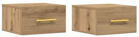 vidaXL Κομοδίνο 2 pcs artisan δρυς 35 x 35 x 20 εκ Επεξεργασμένο ξύλο