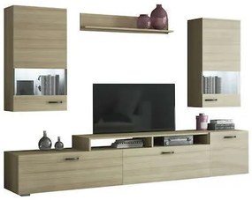 Savvidis Furniture  Σύνθετο Σαλονιού Μοριοσανίδα 225x45x130cm N27 Λάττε​ BEST-8080104