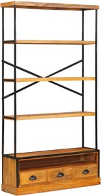 vidaXL Ράφια βιβλίων 5 επιπέδων Φυσικό 100 x 30 x 180 εκ