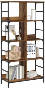 vidaXL Ράφι Βιβλίων 4 επιπέδων 78,5 x 33 x 153 εκ. μέταλλο PB