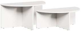 vidaXL Τραπεζάκι σαλονιού 2 pcs Λευκό 79 x 39.5 x 40 εκ
