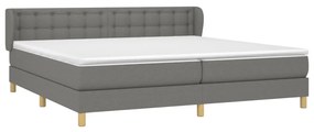 ΚΡΕΒΑΤΙ BOXSPRING ΜΕ ΣΤΡΩΜΑ ΣΚΟΥΡΟ ΓΚΡΙ 200X200 ΕΚ. ΥΦΑΣΜΑΤΙΝΟ 3127150