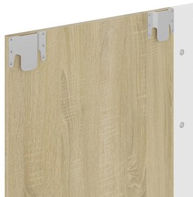 vidaXL Έπιπλο Τηλεόρασης Τοίχου Λευκό/Sonoma Δρυς 120x23,5x90εκ Μοριοσ