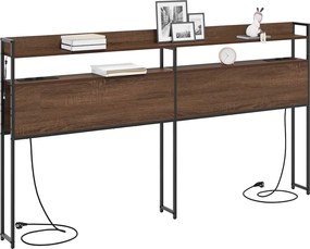 vidaXL Κεφαλάρι Αποθήκης με ράφι Καφέ δρυς 98 cm Επεξεργασμένο ξύλο