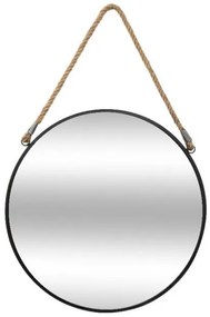 Καθρέπτης PWD-0084 Pakoworld μέταλλο μαύρο 55x3x55εκ-199-000437-Μαύρο 199-000437