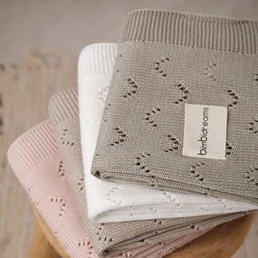 Κουβέρτα Αγκαλιάς/Καροτσιού Bimbidreams Bamboo Λαδί 75x90 εκ.