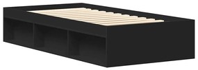 vidaXL Πλαίσιο Κρεβατιού Μαύρο 100 x 200 εκ.