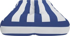 VidaXL Μαξιλάρι Παλέτας Μπλε & Λευκό Ριγέ 120 x 40 x 12 εκ. Υφασμάτινο