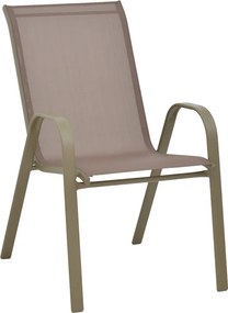 Πολυθρόνα Calan pakoworld μέταλλο σε σαμπανιζέ απόχρωση 55x75x90 εκ