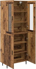 VidaXL Highboard 2 τμχ. Παλιό Ξύλο 69,5 x 34 x 180 εκ.