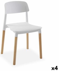 Καρέκλα Versa Λευκό 45 x 76 x 42 cm (4 Μονάδες)