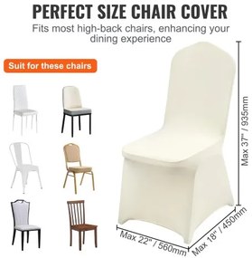 100pcs Stretch Spandex Folding Chair Covers Ivory Color Party Easy Clean