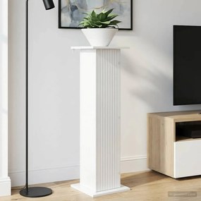 vidaXL Βάση φυτών Γυαλιστερό Λευκό 30,5 x 30 x 100,5 εκ