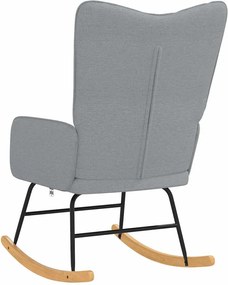 vidaXL Κουνιστή Πολυθρόνα Ανοιχτό Γκρι Υφασμάτινη