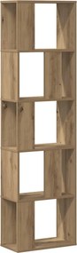 vidaXL Βιβλιοθήκη 5 Επιπέδων Δρυς 45x23,5x162,5 εκ. Επεξεργ. Ξύλο