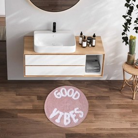 Ταπέτο Μπάνιου 0681 Pink-White Das Home 60X60 60x60cm 100% Βαμβάκι