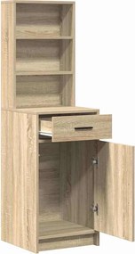vidaXL Highboard Δρύς Sonoma 41 x 40 x 135 εκ Επεξεργασμένο Ξύλο