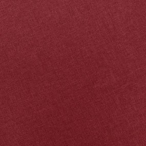 vidaXL Μπερζέρα Μπορντό Υφασμάτινη με Υποπόδιο