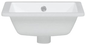 vidaXL Νιπτήρας Μπάνιου Ορθογώνιος Λευκός 36x31,5x16,5 εκ. Κεραμικός