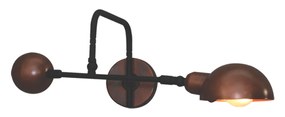 Φωτιστικό Τοίχου - Απλίκα HL-3539-1 M OLIVER OLD COPPER &amp; BLACK WALL LAMP - 77-3874 - 21W - 50W - 77-3874