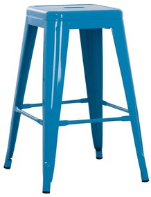 Σκαμπό Melita HM8573.08 43x43x67cm Blue Metal