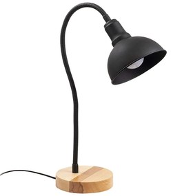 Φωτιστικό Επιτραπέζιο Kumluca 525NOR2105 16x52cm 1xE27 40W Black-Oak Opviq
