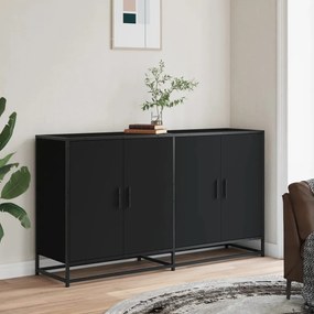 vidaXL Sideboard Μαύρο 134x35x76 cm Κατασκευασμένο ξύλο