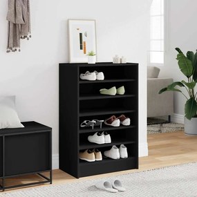 vidaXL Παπουτσοθήκη Μαύρη 60 x 35 x 92 εκ. από Επεξ. Ξύλο