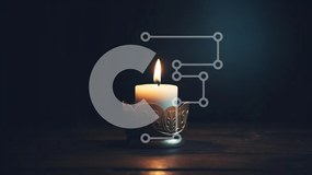 Intra Συλλεκτικό Ξύλινο Παζλ Plywood 4mm - Αναμμένο κερί σε περίτεχνη θήκη σε σκούρο φόντο Σε Ξύλινο Κουτί - Διαστάσεις: 10x10 cm – 25 κομμάτια